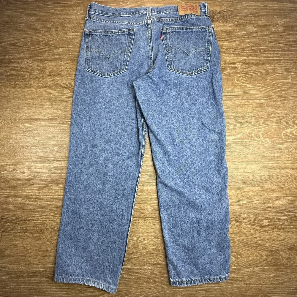 Levi's 550 Relaxed Fit Jeans Men's W36 Light Wash Tapered Denim Cotton Classic